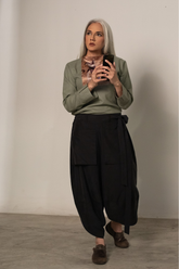 Ichirinso balloon pants in charcoal stonewash