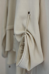 Hasu Short Asymmetrical Shirt with Balloon pants in Linen