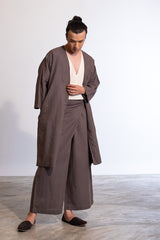 Fuyou Jacket In Linen (Dark Grey) / Unisex