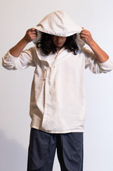 Hachi Hooded Shirt In Linen / Unisex