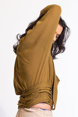 Matsu Asymetrical Shirt In Crepe Georgette / Unisex