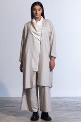 Fuyou Jacket In Linen (Ash) / Unisex