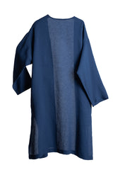 Fuyou Jacket In Linen (Dark Grey Blue) / Unisex