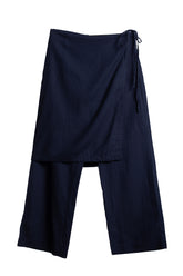 Kariyasu Pants in Linen (Dark blue)