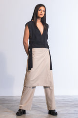 Kariyasu Pants in Linen (Beige)