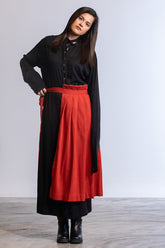 Shidare Half Wrap In Linen (Red) / Unisex