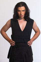 Yamayuri Apron Top In Tropical / Unisex