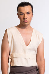 Yamayuri Apron Top In Cotton / Unisex