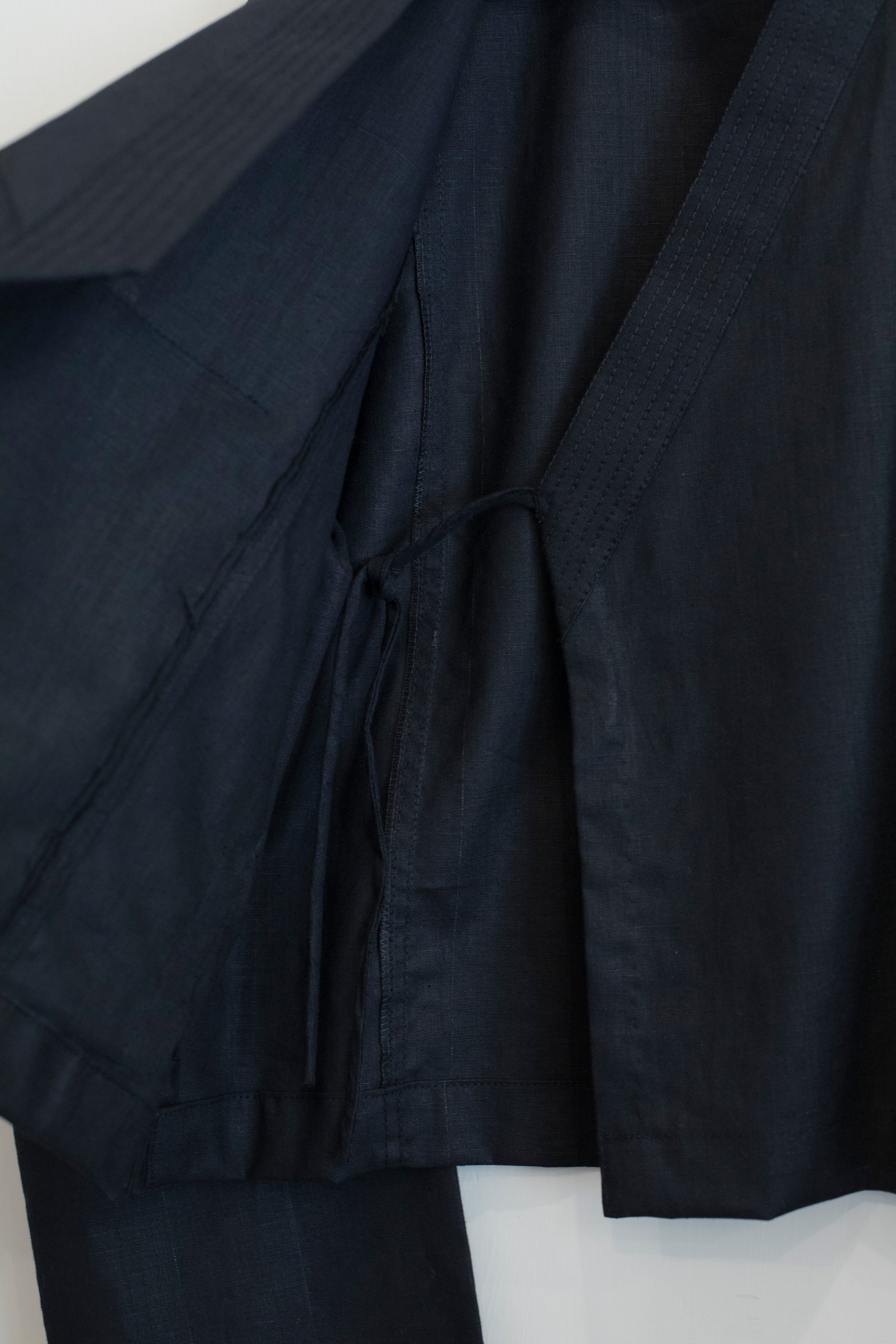 Shobu shirt/jacket in black pure cotton