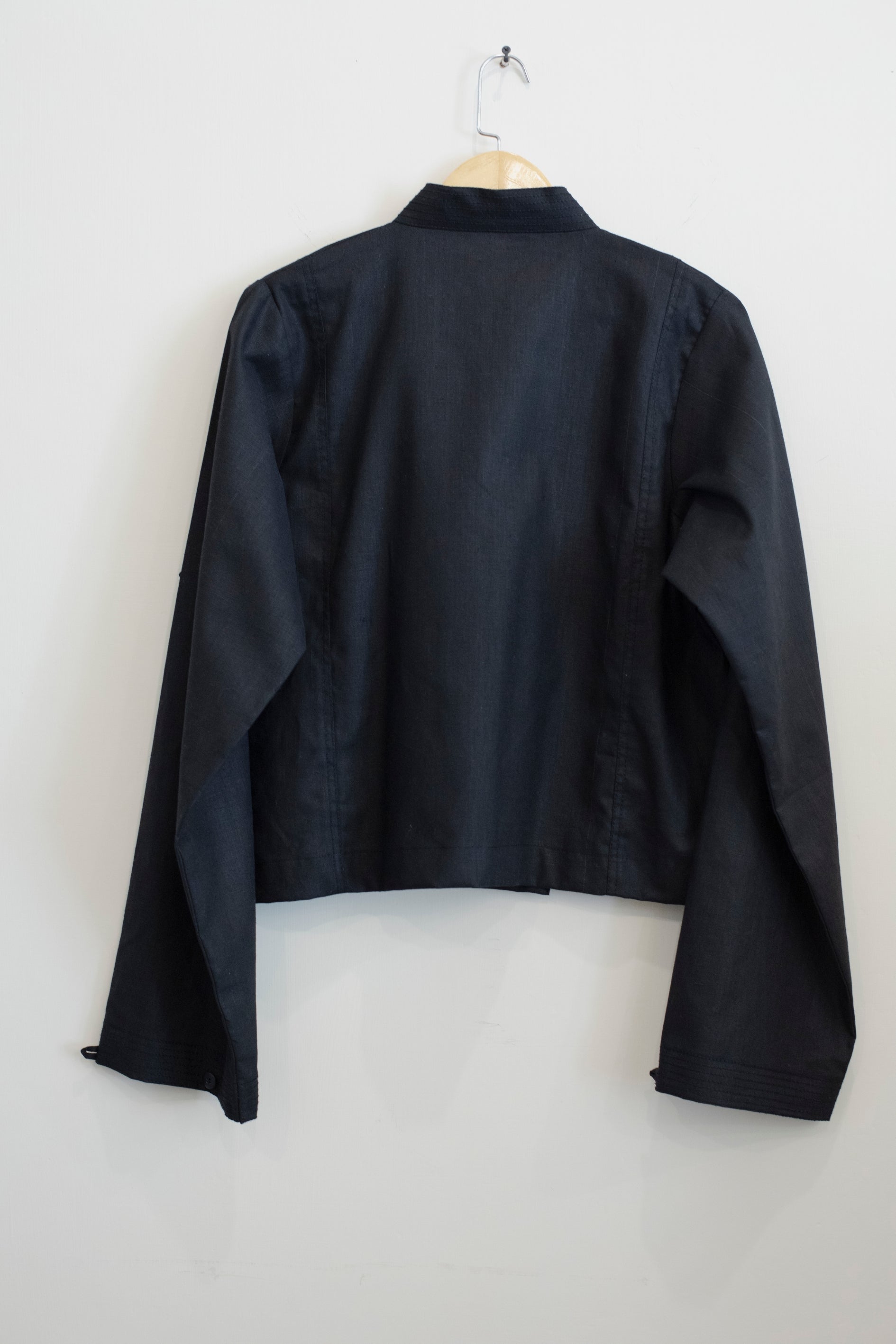 Shobu shirt/jacket in black pure cotton