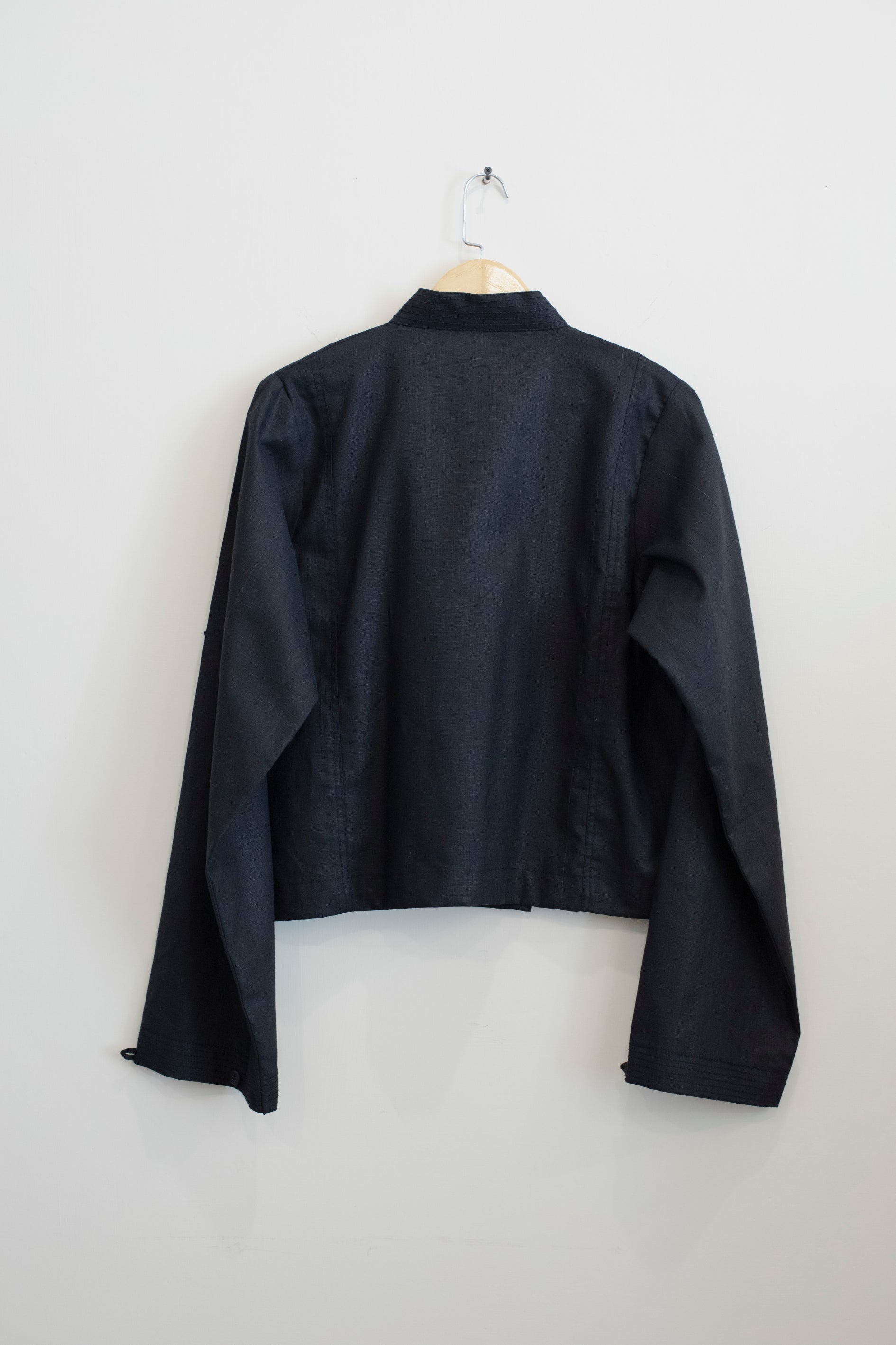 Shobu shirt/jacket in black pure cotton