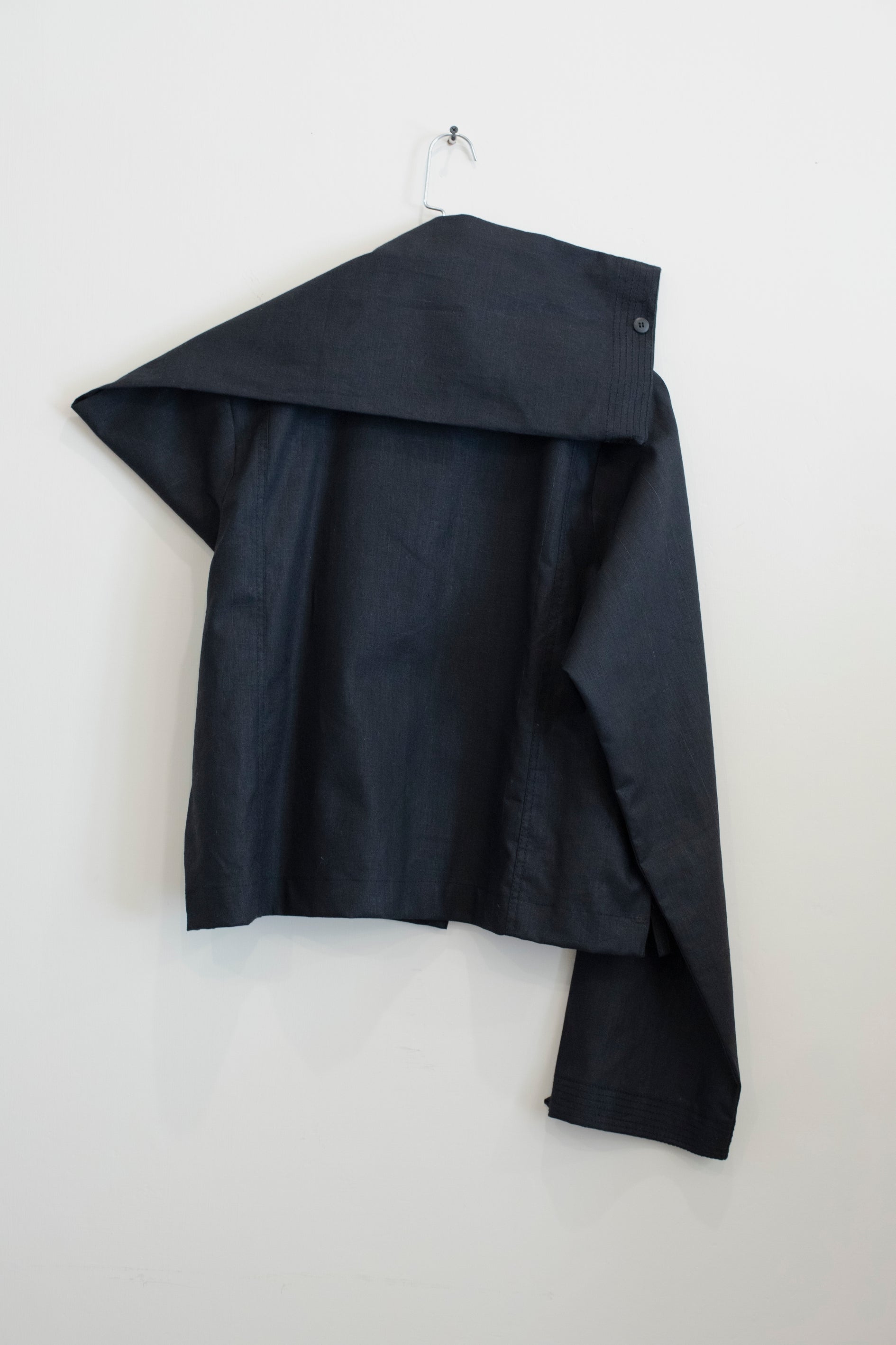 Shobu shirt/jacket in black pure cotton