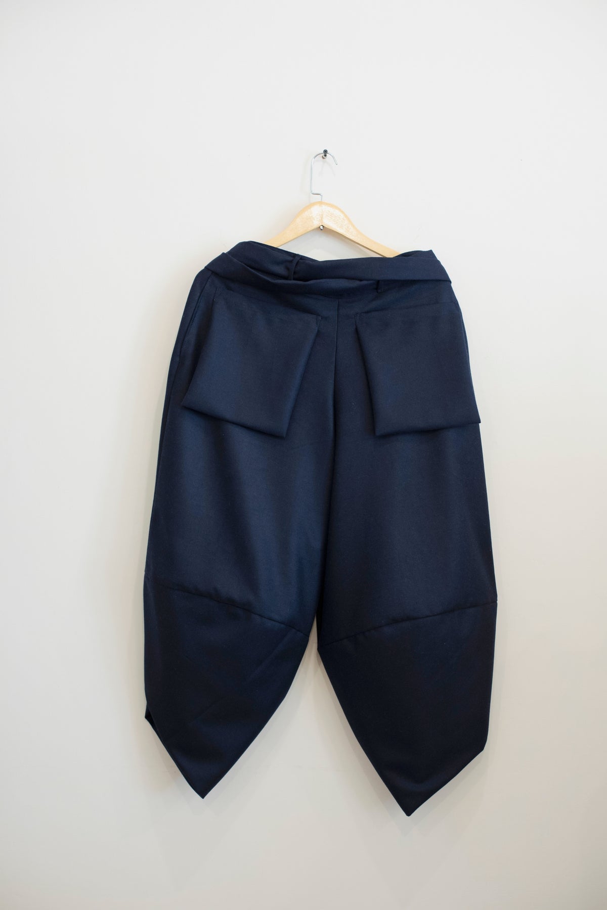 Ichirinso balloon pants in dark blue wool suiting