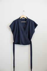 Yomogi Shirt in Indigo Linen / Unisex