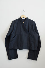 Shobu shirt/jacket in black pure cotton
