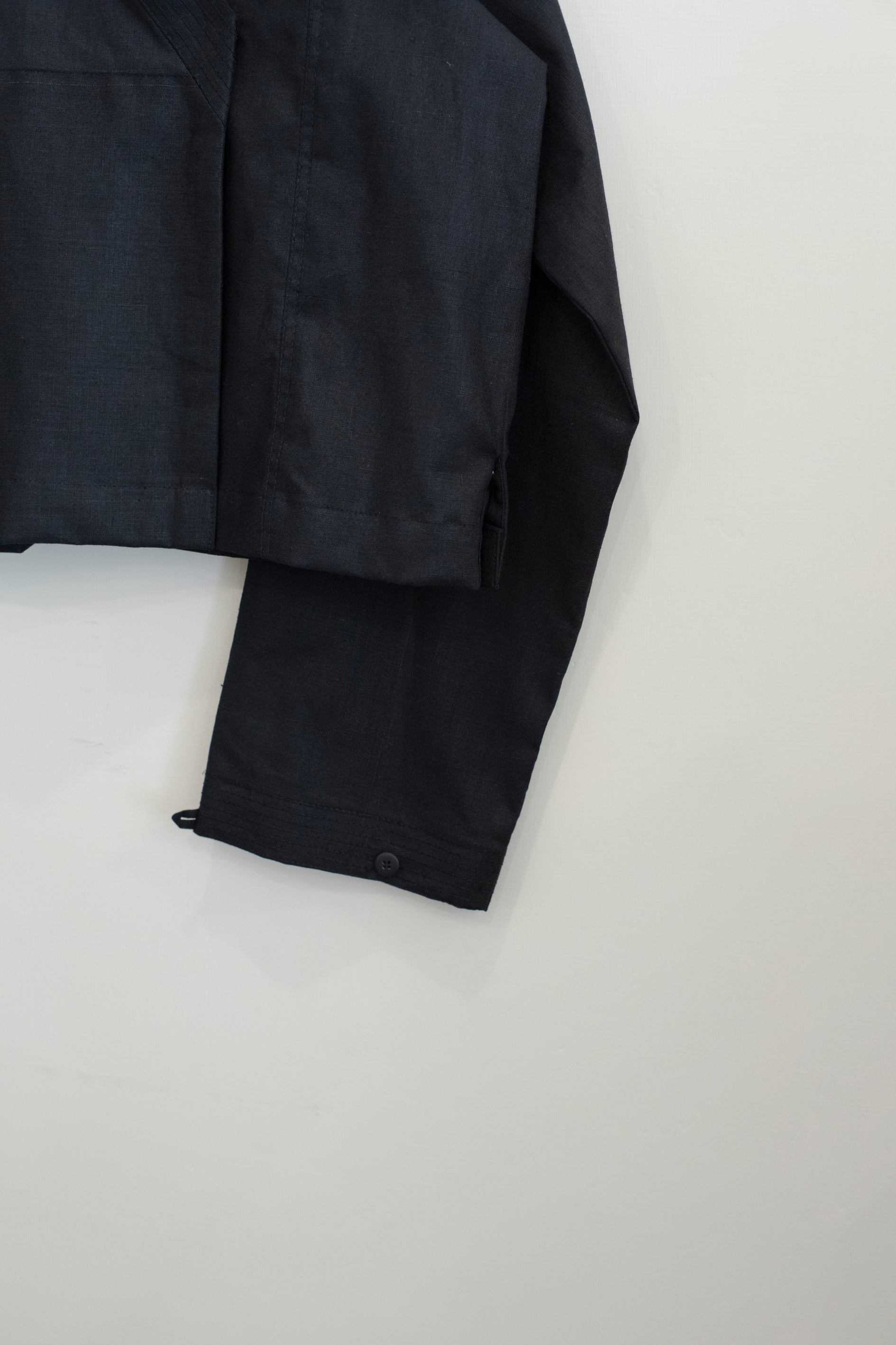 Shobu shirt/jacket in black pure cotton
