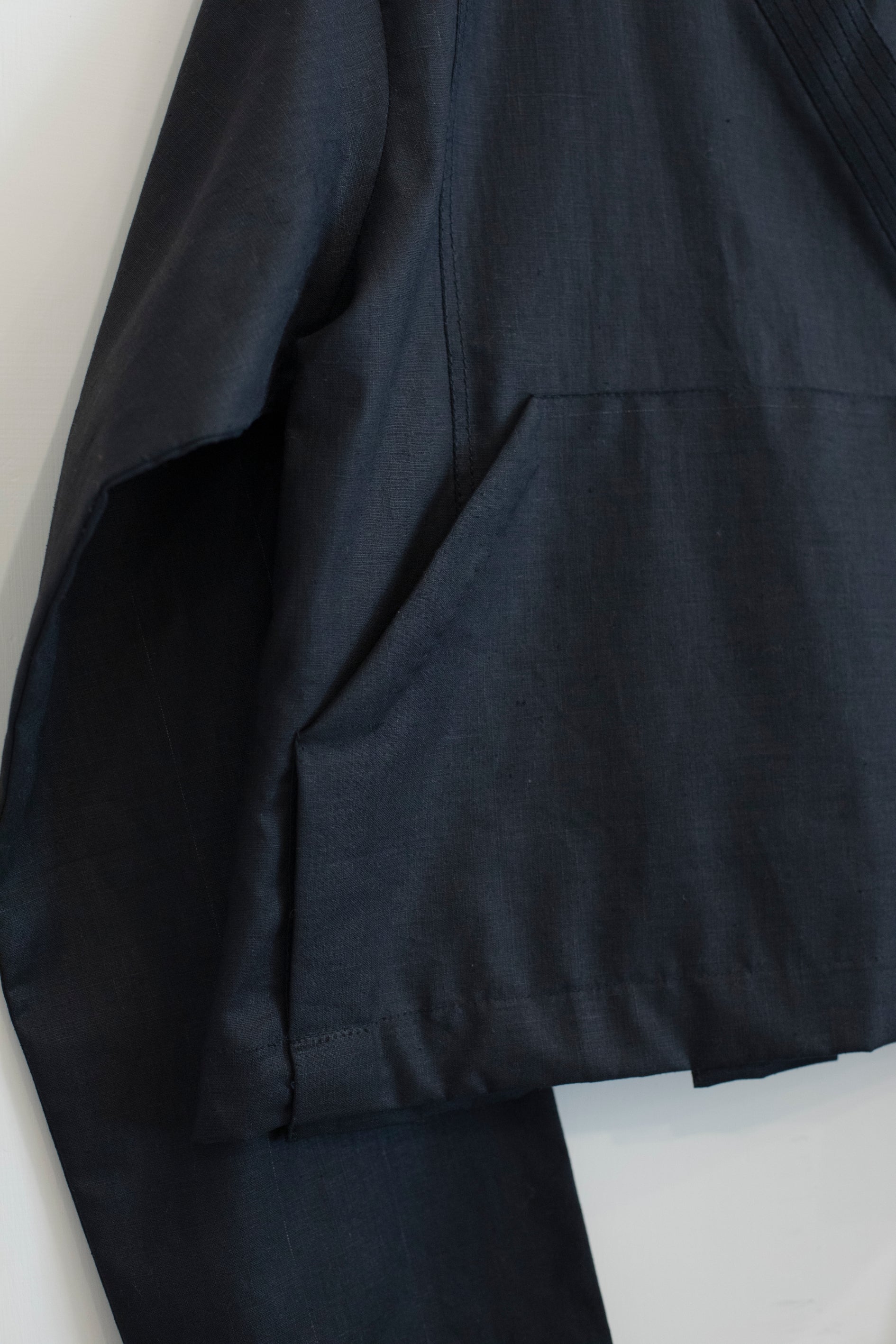 Shobu shirt/jacket in black pure cotton