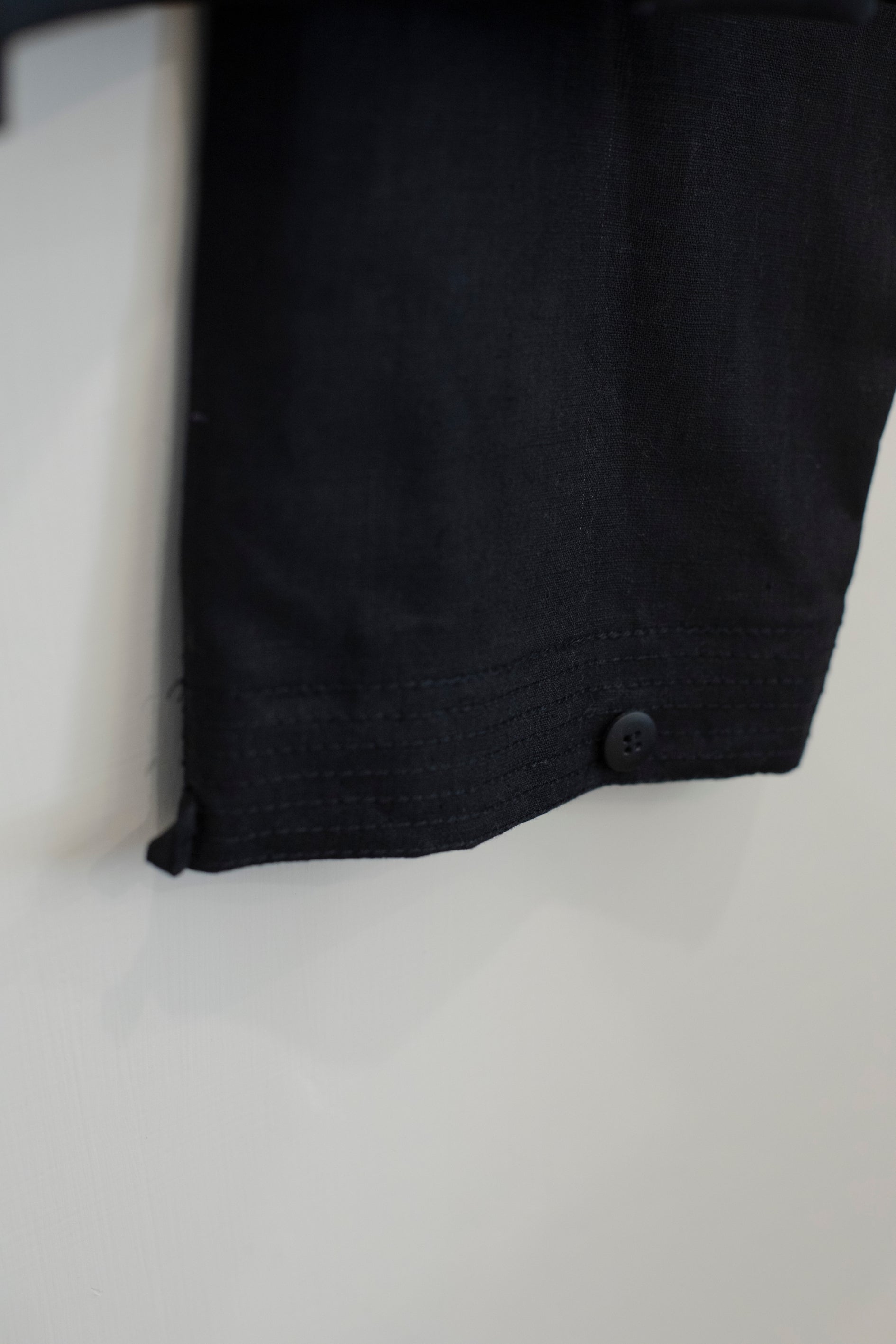 Shobu shirt/jacket in black pure cotton