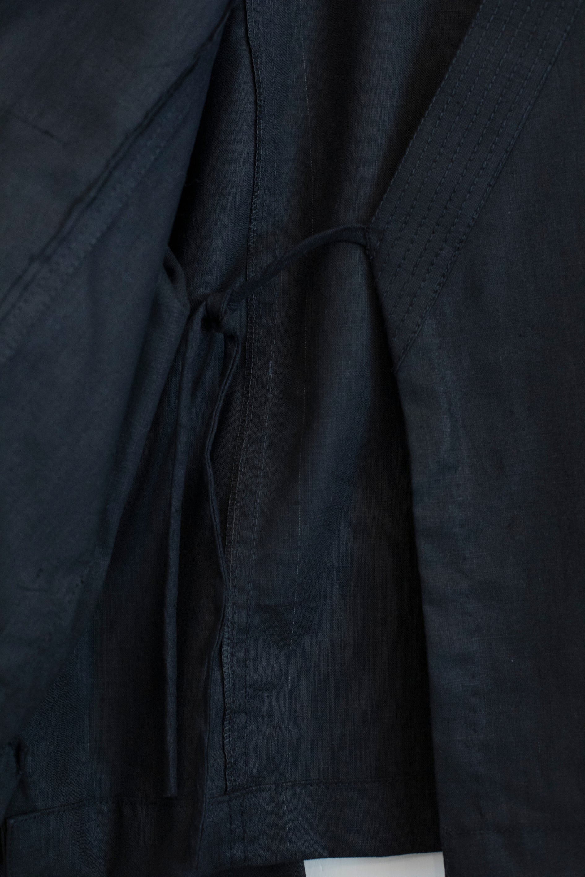 Shobu shirt/jacket in black pure cotton
