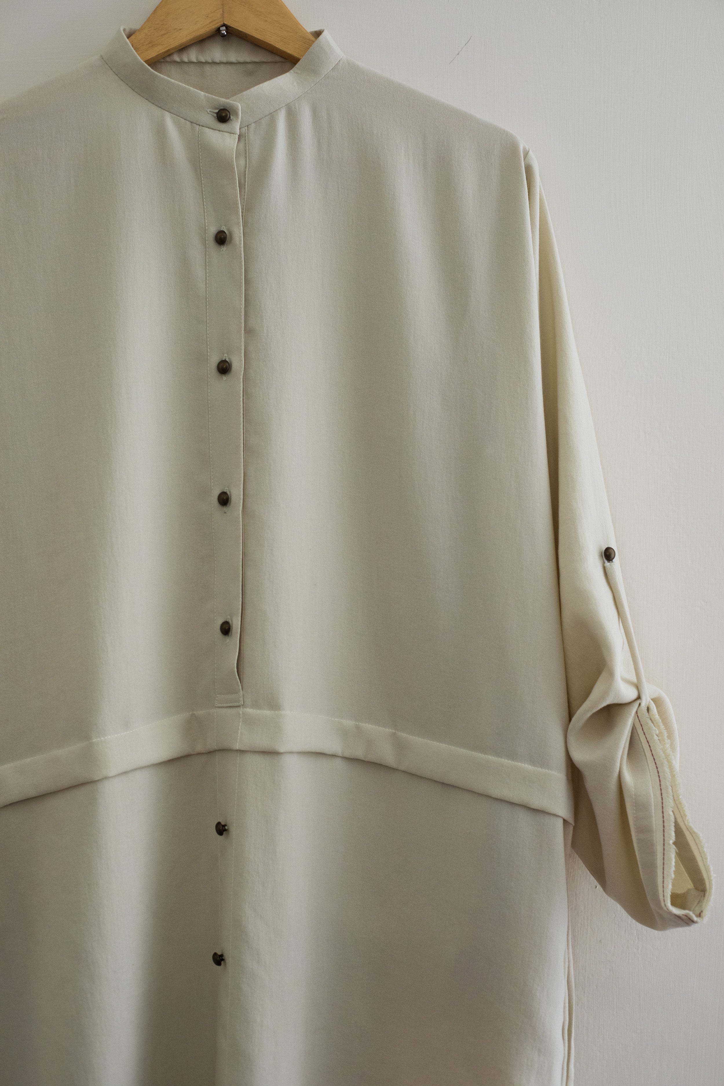 Shirayuki Long Asymmetrical Shirt with Balloon pants in Linen