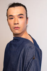 Mugi Shirt In Denim effect cotton