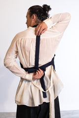 Karasu Vest In Fine Wool / Unisex