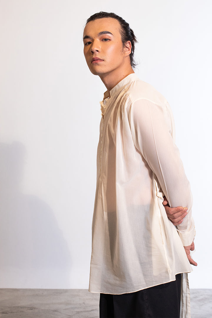 Ukai Long Shirt In Sheer Cotton