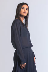 Ajuga Shirt In Georgette