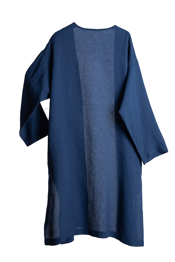 Fuyou Jacket In Linen (Dark Grey Blue) / Unisex