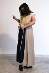 Shidare Half Wrap In Beige Tropical / Unisex