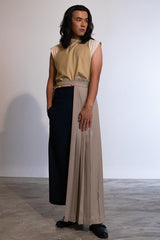Shidare Half Wrap In Beige Tropical / Unisex