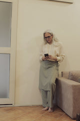 Kariyasu Pants in Cotton (Pale Green)