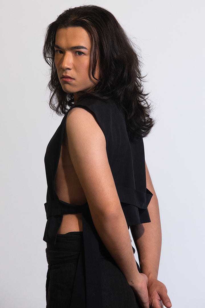 Yamayuri Apron Top In Tropical / Unisex